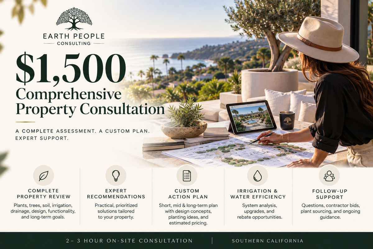Earth People Consulting $1,500 comprehensive property consultation and landscape strategy