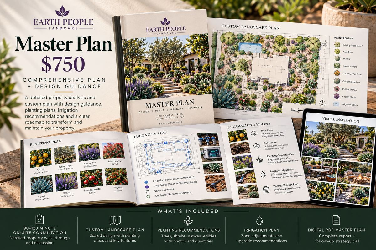 Earth People $750 Complete Landscape Master Plan consultation and deliverables