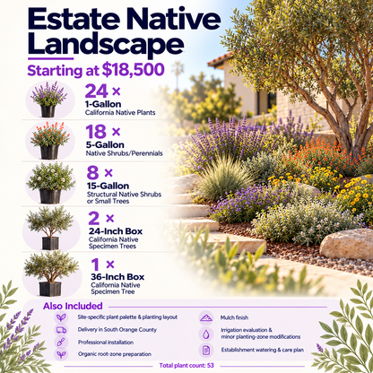 Estate Native Landscape package contents and pricing